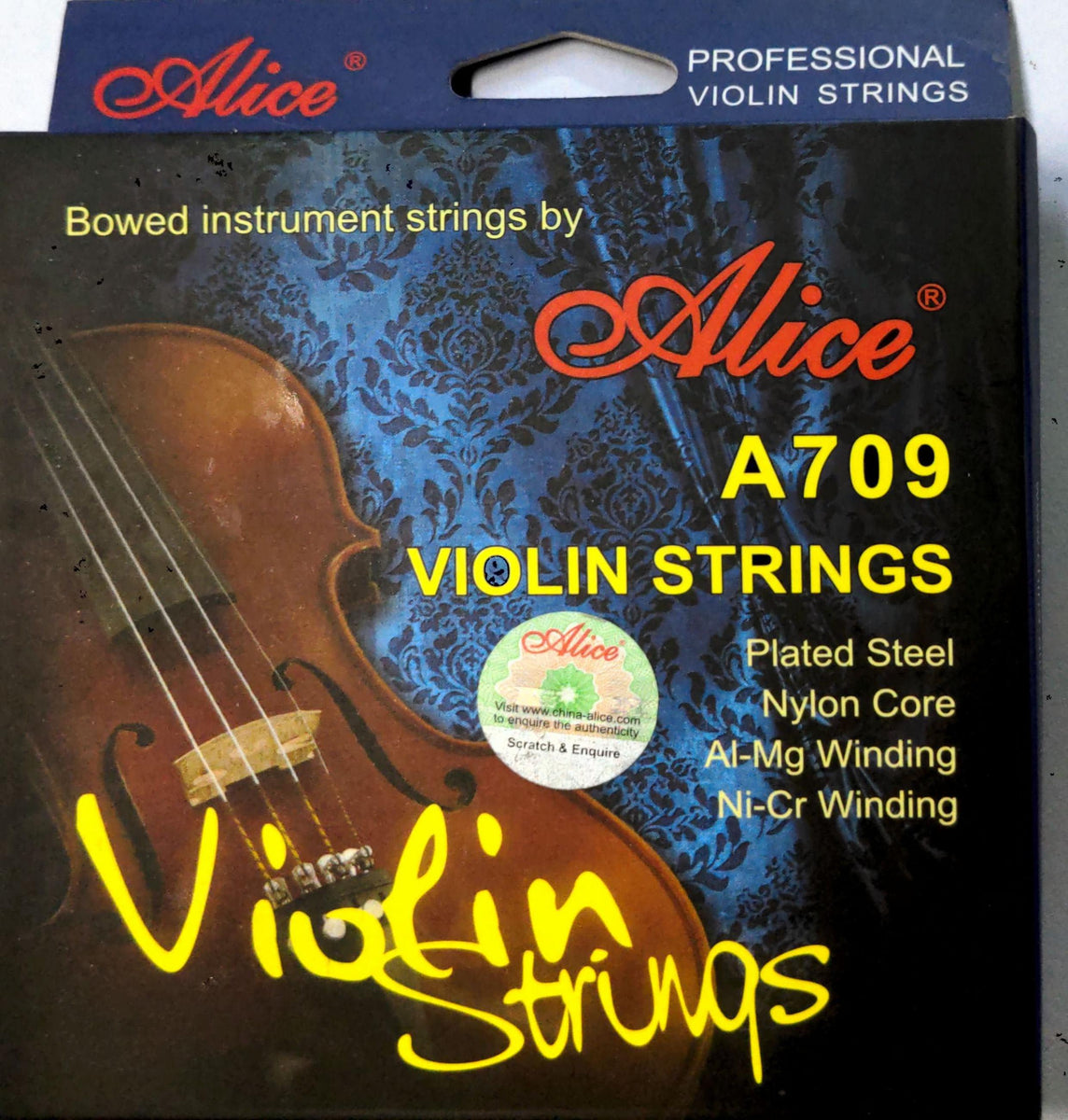 ALICE A706 Advanced Violin String Set Cordes pour violon